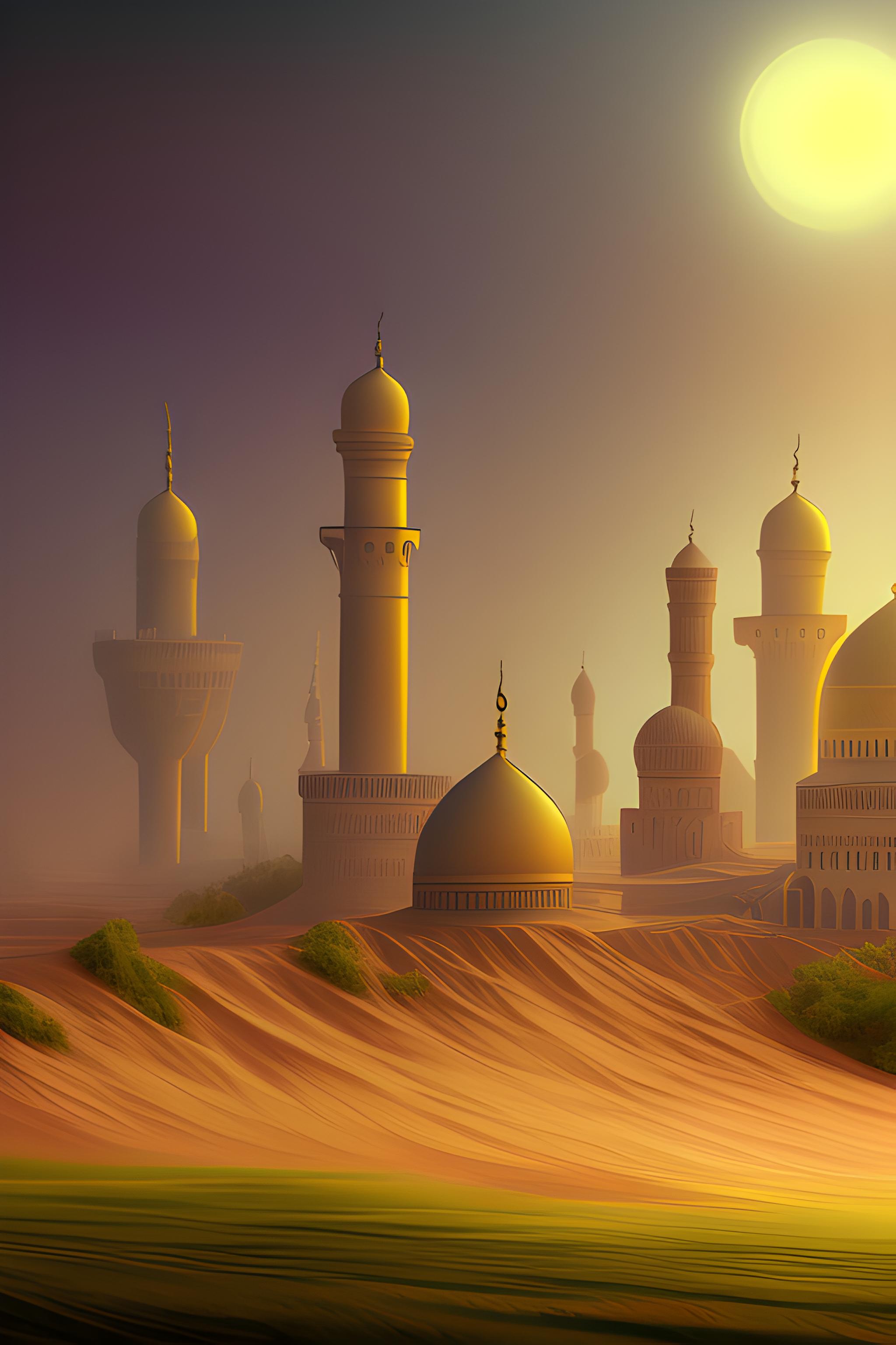 قمر مع السماء